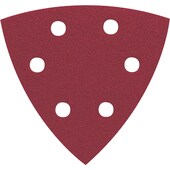 Dreieckschleifpapier Uni 88 x 93 mm, K 40, 6-fach gelocht